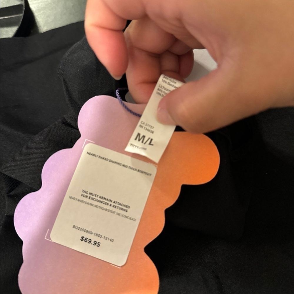 Yitty/Fabletics Nearly Naked Shaping Mid Thigh Bodysuit M/L - Picture 7 of 7